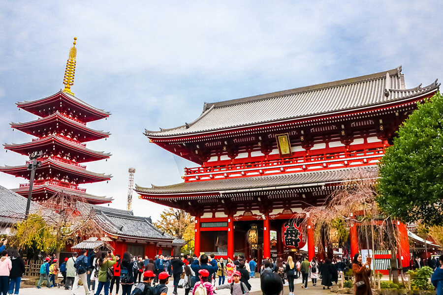 Tour Du Lịch Nhật Bản 5 Ngày 4 đêm Chùa Asakusa Kannon