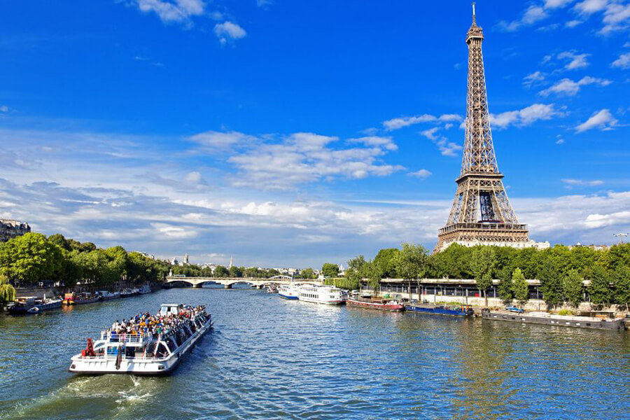 Du lịch liên tuyến tây âu trên du thuyền trên dòng sông Seine 