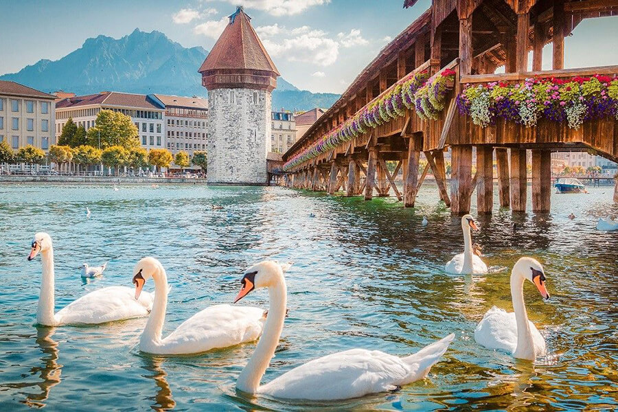 Hồ Luzern - tour du lịch Đông Tây kết hợp