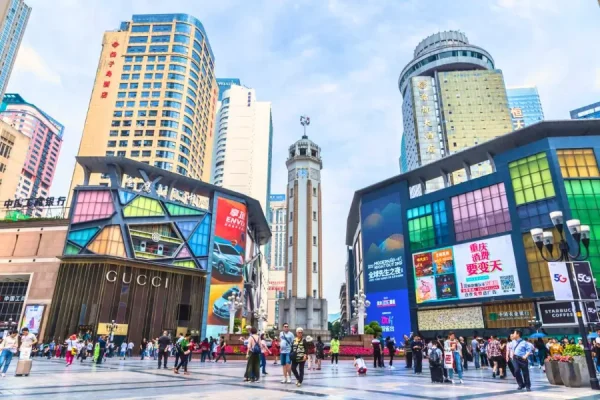 Phố đi bộ Giải Phóng (Jiefangbei Pedestrian Street) - Trùng Khánh