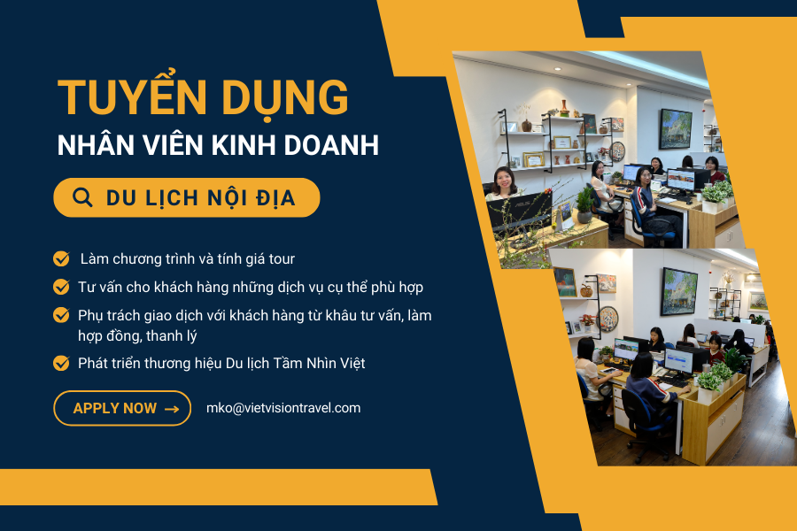 Tuyển Dụng Nhân Viên Kinh Doanh Du Lịch Nội Địa