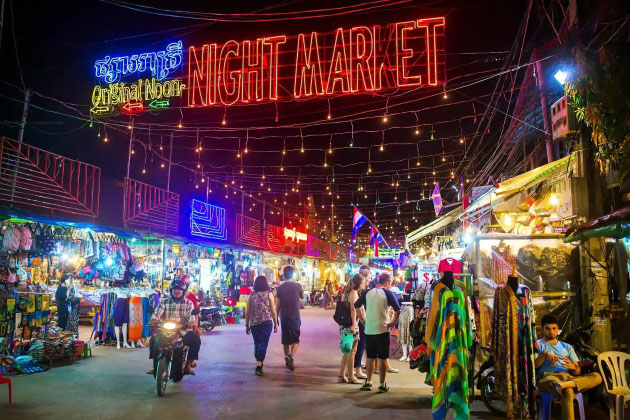 Ghé thăm chợ đêm Siem Reap Campuchia