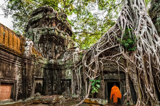 Thăm quan đền Ta Prohm Campuchia